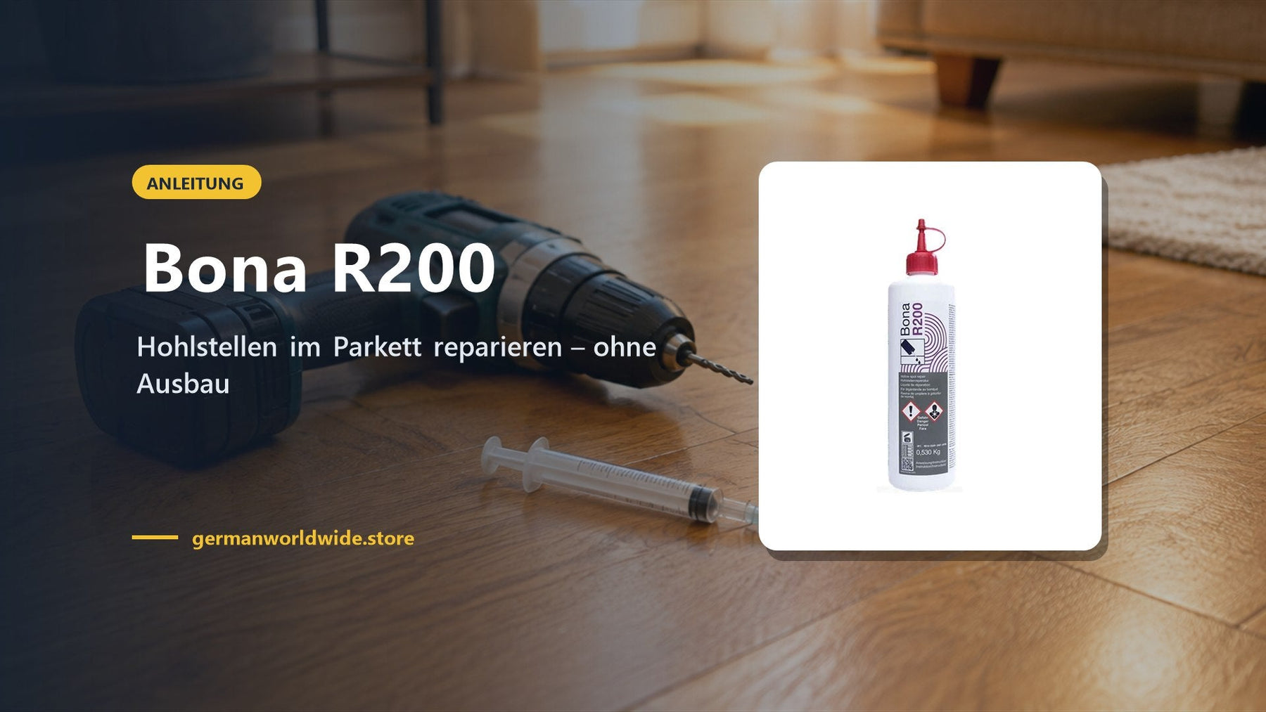 Bona R200 – Hohlstellen im Parkett reparieren – ohne Ausbau