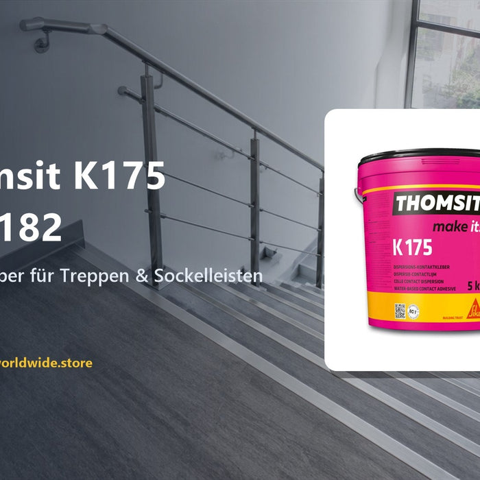 Thomsit K175 vs. K182 – Kontaktkleber für Treppen & Sockelleisten