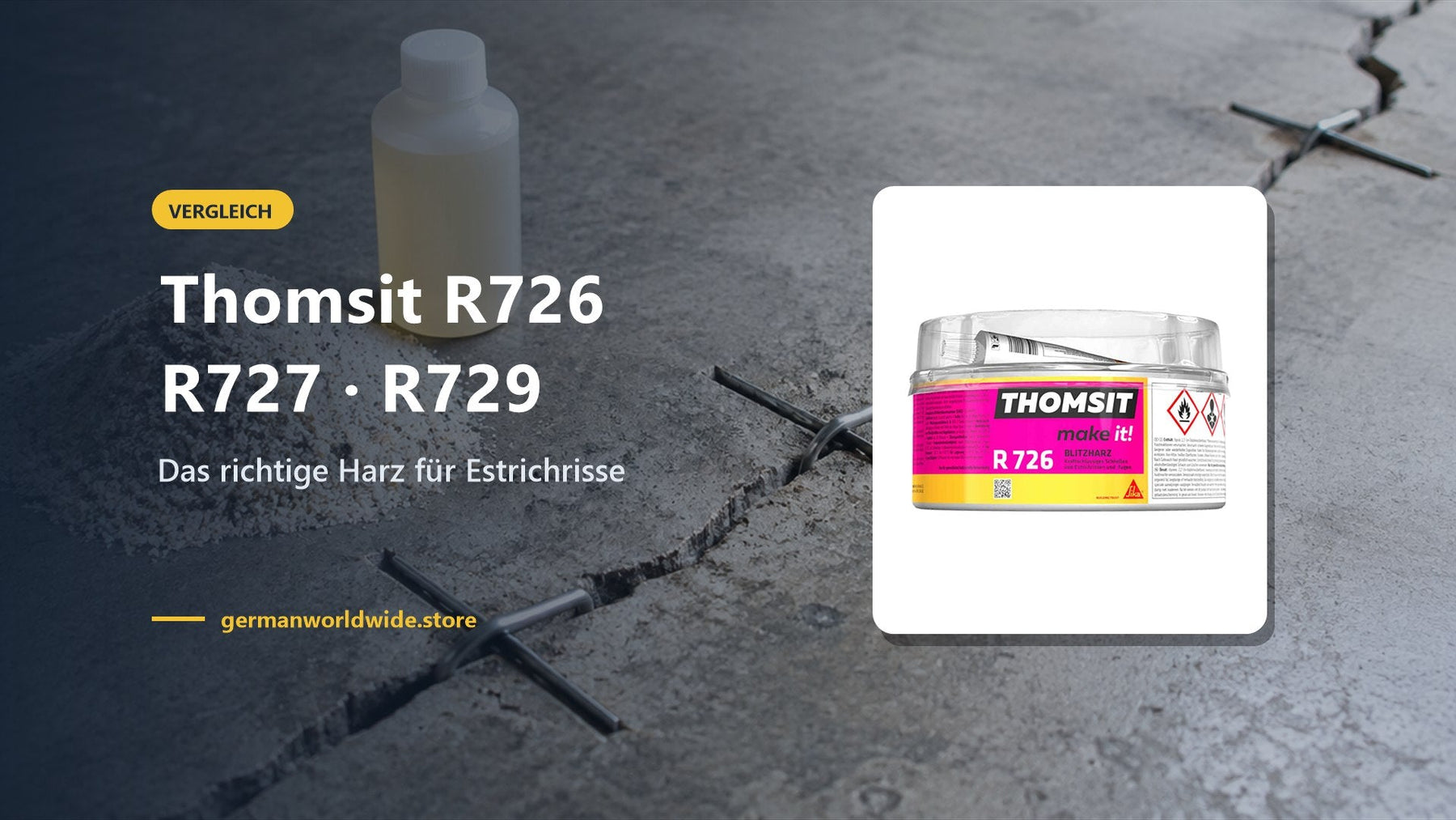 Thomsit R726, R727 & R729 – Das richtige Harz für Estrichrisse