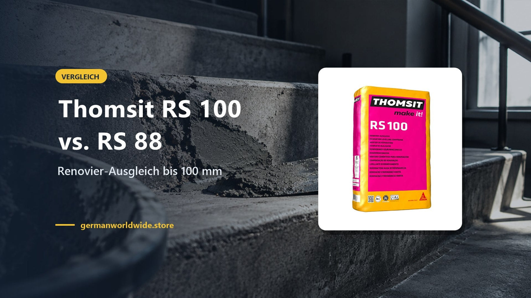Thomsit RS 100 vs. RS 88 – Renovier-Ausgleich bis 100 mm