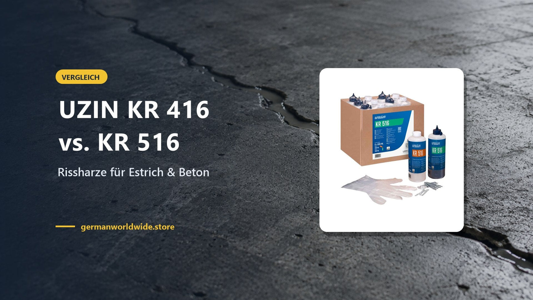 UZIN KR 416 vs. KR 516 – Rissharze für Estrich & Beton