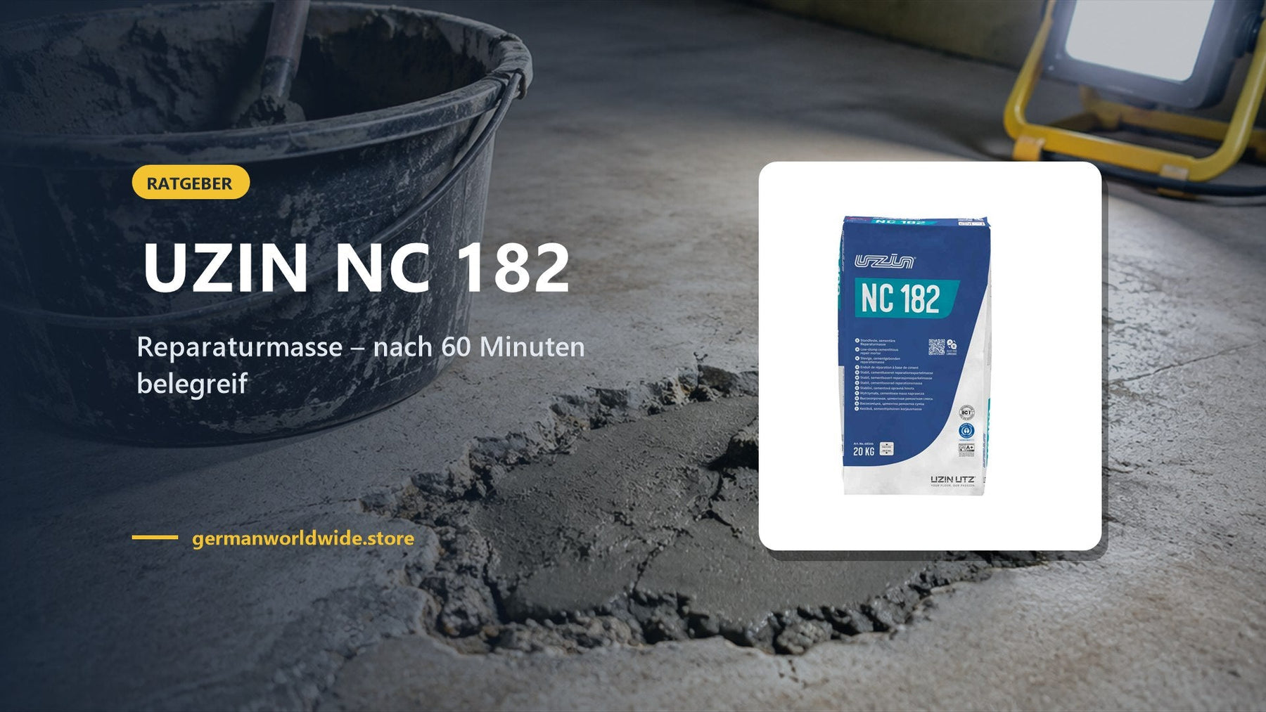 UZIN NC 182 – Reparaturmasse – nach 60 Minuten belegreif
