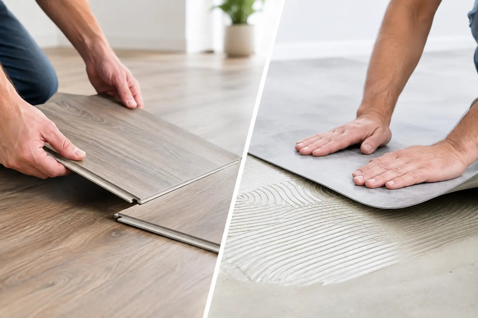 Klickvinyl oder Klebevinyl: Vorteile im Vergleich