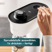 Grohe Blue Fizz - Wassersprudler Set (3 Einstellbare CO2 Stufen, Inkl. CO2 Flasche, 1X 0,85L Wasserflasche + Reinigungspulver), Schwarz
