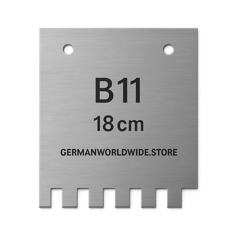 Zahnschiene 21 & 28 cm für Mutterspachtel – TKB Zahnungen A–S