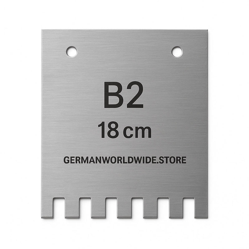 Zahnschiene 21 & 28 cm für Mutterspachtel – TKB Zahnungen A–S