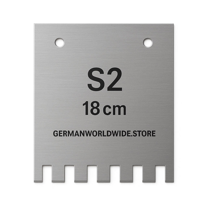 Zahnschiene 21 & 28 cm für Mutterspachtel – TKB Zahnungen A–S