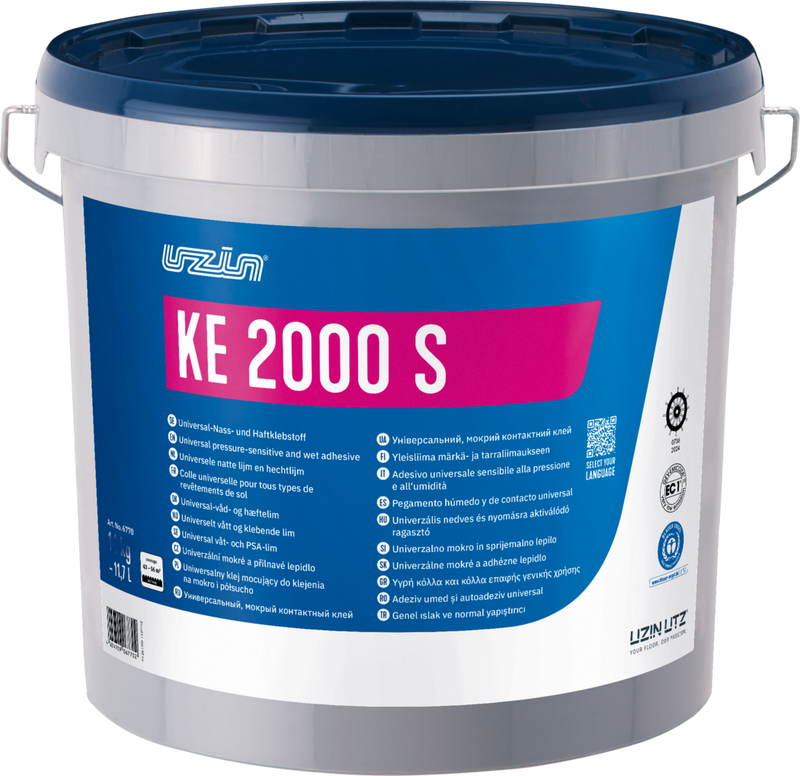 Uzin KE 2000S Flexibler Klebstoff für PVC, Linoleum & Textilbeläge – 6 kg