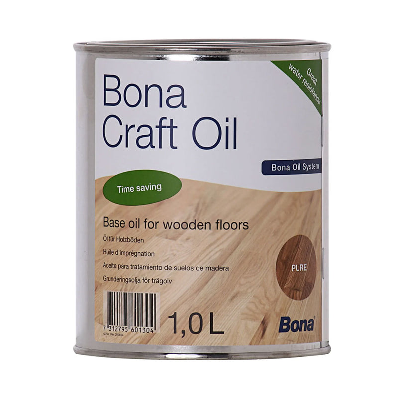 Bona Craft Oil PURE 1 Liter Neutral – Holzöl für Parkett & Holzböden