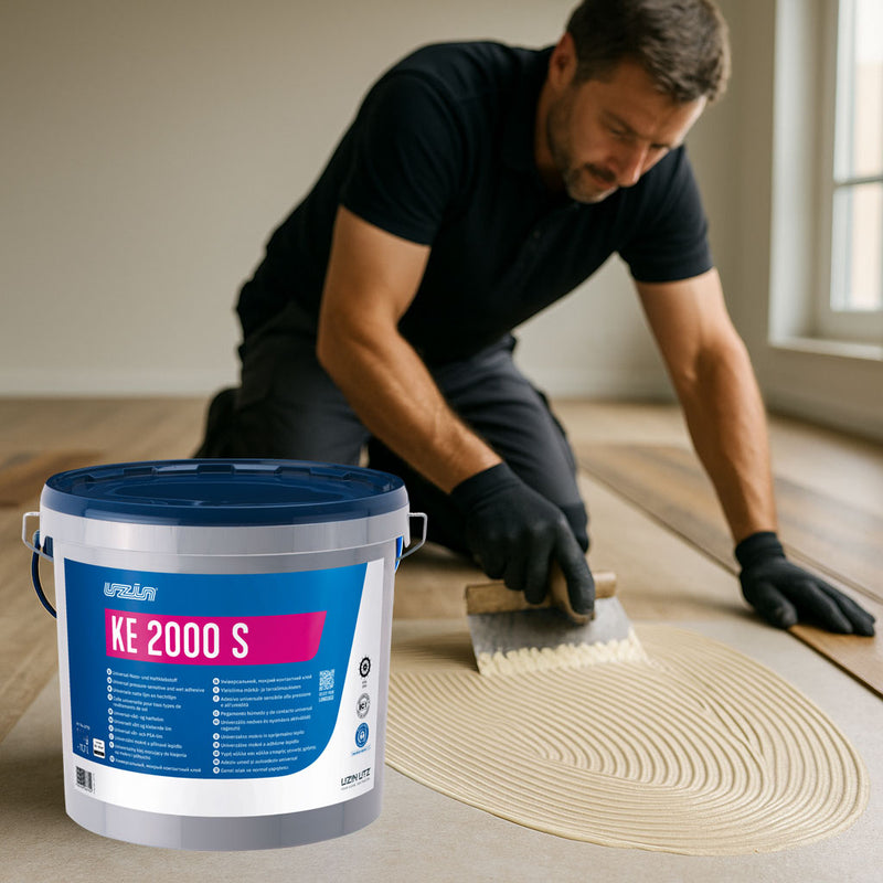 Uzin KE 2000S Flexibler Klebstoff für PVC, Linoleum & Textilbeläge