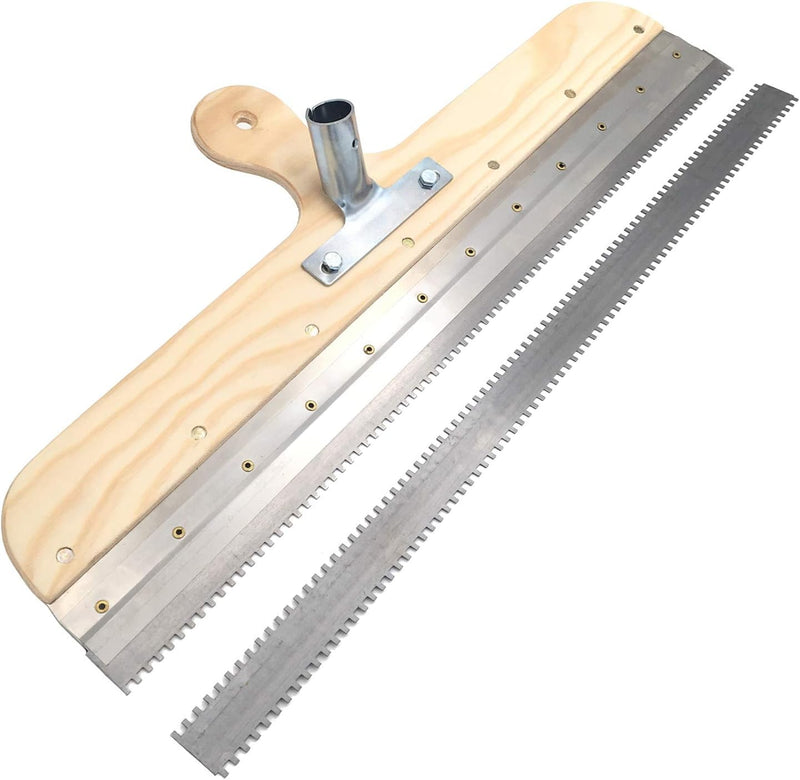 Rakel 56cm rostfrei mit Stielhalter zum Aufbringen von Ausgleichsmasse