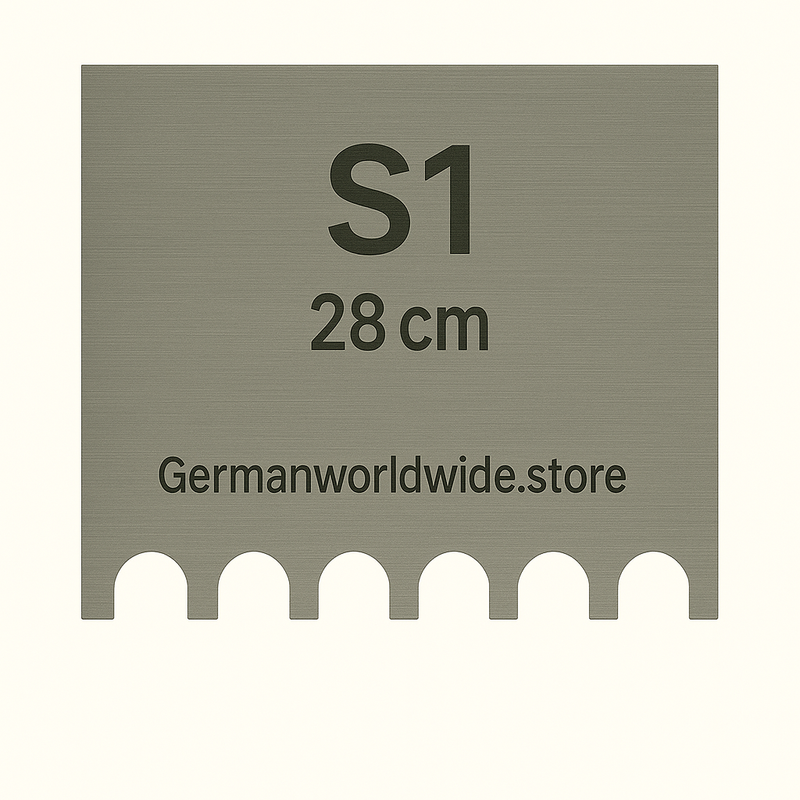 Zahnschiene 21 & 28 cm für Mutterspachtel – TKB Zahnungen A–S