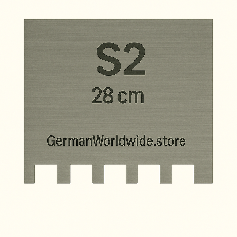 Zahnschiene 21 & 28 cm für Mutterspachtel – TKB Zahnungen A–S