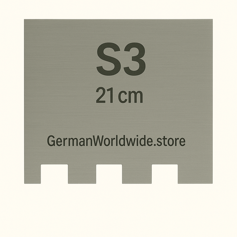 Zahnschiene 21 & 28 cm für Mutterspachtel – TKB Zahnungen A–S