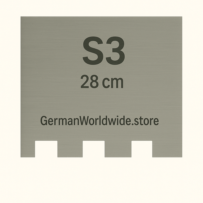 Zahnschiene 21 & 28 cm für Mutterspachtel – TKB Zahnungen A–S