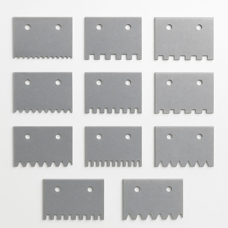 Zahnschiene 21 & 28 cm für Mutterspachtel – TKB Zahnungen A–S